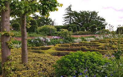 banbury, the bushes, broughton grange, garden, england