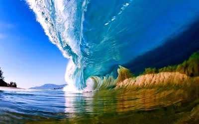 surf, roll, wave, coast