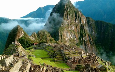 las ruinas incas del sur, las montañas machu picchu, perú, bebé, montañas, al sur