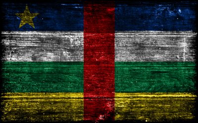 holzflagge der zentralafrikanische republik, 4k, holzgrunge  flaggen, afrikanische länder, flagge der zentralafrikanischen republik, tag des autos, europa, flagge der zentralafrikanische republik, zentralafrikanische republik, autoflagge