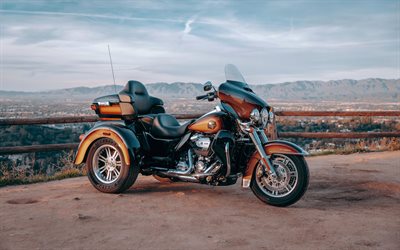 harley davidson tri glide ultra, 4k, aparcamiento, 2024 bicicletas, triciclos, 2024 harley davidson tri glide ultra, motocicletas americanas, harley davidson