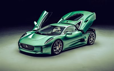 4k, ジャガーc x75, 2025, フロントビュー, 外観, ハイパーカー, 高級車, スポーツカー, c x75, イギリスの車, ジャガー