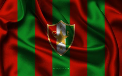 4k, cf estrela da amadora logo, tela de seda roja verde, equipo de fútbol portugués, cf estrela da amadora emblema, primeira liga, cf estrela da amadora, portugal, fútbol americano, cf estrela da amadora flag