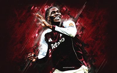 amadou onana, aston villa fc, futbolista belga, fondo de piedra burdeos, arte grunge, amadou zeund georges ba mvom onana, villa aston, primera división, inglaterra, fútbol americano, amadou onana aston villa