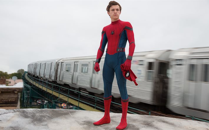 Spiderman Retour à la maison, de l'action, 4k, 2017 Film, Tom Holland