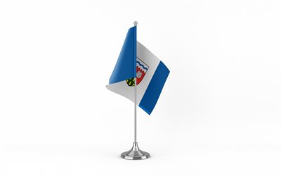 4k, northwest territories table flag, vit bakgrund, nordvästra territorier flagga, bordflagga av nordvästra territorier, nordvästra territorier flagga på metallpinne, nordvästra territorier, canada