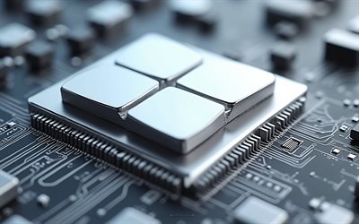 4k, Windows 11 silver logo, Microsoft logo, silver technology background, Windows 11 silver emblem, Windows 11 logo, Windows 11 sign, Windows 11, Windows logo, Windows