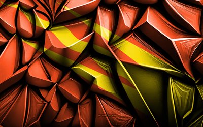 علم أوستفولد, 4k, نسيج إبداعي ثلاثي الأبعاد, علم أوستفولد ثلاثي الأبعاد, المناطق النرويجية, النرويج, فن ثلاثي الأبعاد, علم منطقة أوستفولد, أوستفولد