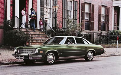 1977, buick regal, 4k, vorderansicht, außen, retro autos, grüner buick regal, amerikanische autos, buick