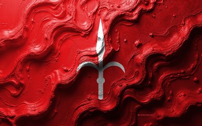 bandera de trieste, 4k, textura de onda de piedra, banderas de ciudades italianas, bandera de trieste 3d, italia, bandera de la ciudad de trieste, trieste