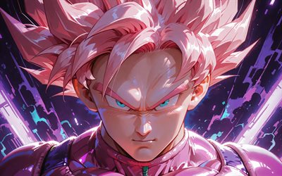 سوبر سايان روز, 4k, خلفية مجردة الأرجواني, دراغون بول غوكو الاسود, سوبا سايا جين روز, دراغون بول سوبر, مبدع, خصم, دراغون بول, ابن جوكو بلاك, دي بي اس, شخصيات دي بي اس, غوكو بوراكو, بلاك جوكو دي بي اس, جوكو الأسود