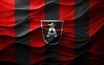 4k, Atlanta Dream logo, red black 3D background, Atlanta Dream emblem, WNBA, American basketball team, Atlanta Dream flag, 3D texture, Atlanta Dream, basketball, USA