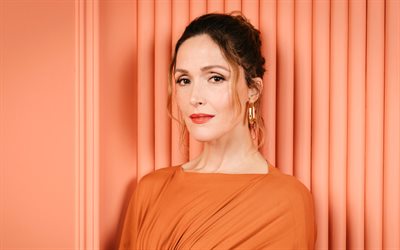 rosa byrne, 4k, retrato, actriz australiana, sesión de fotos, vestido naranja, actrices populares, maría rosa byrne, sesión de fotos de rose byrne