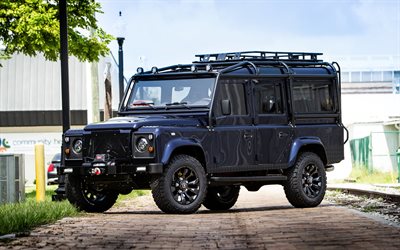 ecd مدافع تصميم السيارات 110 مشروع هوغو, 4k, ضبط, سيارات 2019, سيارات الدفع الرباعي, لاندروفر ديفيندر 110, السيارات البريطانية, لاند روفر