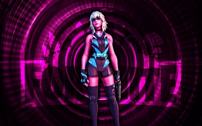 harlowe fortnite, 4k, lila spiralhintergrund, fortnite, kreativ, harlowe haut, fortnite harlowe skin, harlowe, fortnite charaktere