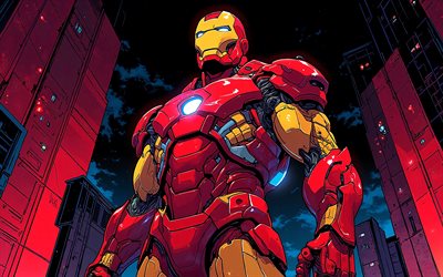 hombre de hierro, 4k, oscuridad, obra de arte, cómics marvel, superhéroes, arte del hombre de hierro, creativo, hombre de hierro 4k