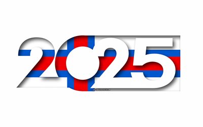 2025 färsaaret, valkoinen tausta, färsaaret, minimaalinen taide, 2025 färsaarten konseptit, färsaaret 2025, färsaarten lippu, 2025 färsaarten tausta