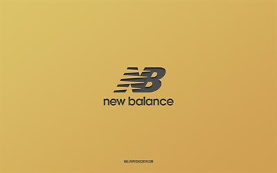 ニューバランスのロゴ, ブランド, ゴールドの背景, ニューバランスの紋章, カーボンアート, ニューバランス, 人気のある衣料品メーカー, カーボンロゴ, ニューバランスカーボンロゴ