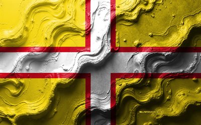 dorsetflagga, 4k, stenvågstruktur, dorsetflagg, 3d dorset flag, engelska, ceremoniella län i england, dorset
