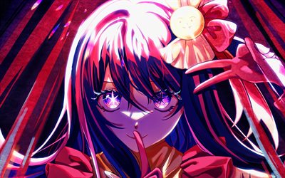 Ai Hoshino, 4K, concert, Oshi no Ko, purple eyes, manga, Oshi no Ko manga series, artwork, Hoshino Ai, protagonist, Ai Hoshino Oshi no Ko