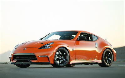 日産 370z プロジェクト クラブスポーツ 23, 4k, チューニング, 2018年車, z34, 日産 370z ニスモ, オレンジの日産 370z, 2018 日産 370z, ジャオアンの車, 日産