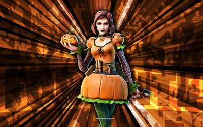 4k, kypärä pois patch, oranssi säteet tausta, kypärä pois patch skin, kypärä pois patch fortnite, abstrakti taide, fortnite kypärä pois patch skinistä, fortnite hahmot, fortnite, luovaa taidetta
