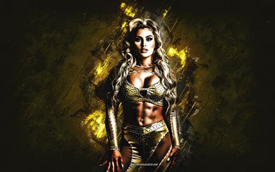 tiffany stratton, wwe, amerikkalainen painija, kultainen kivi tausta, nxt mestari, tiffany stratton painija, grunge taidetta, usa, paini, jessica lynn woynilko, tiffany stratton wwe, world wrestling entertainment