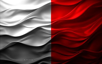 4k, baris flagga, städer i italien, 3d bari flagga, italien, bari flagga, 3d textur, bari, baris dag, italienska nationella symboler, 3d konst, bari stads flagga