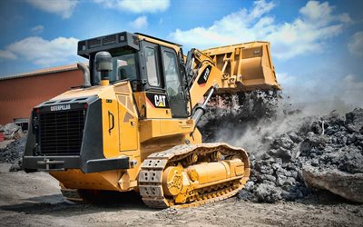 كاتربيلر 973 د, 4k, تحميل الأنقاض, لوادر 2017, آلات خاصة, محمل في المهنة, القط 973 د, معدات خاصة, كاتربيلر