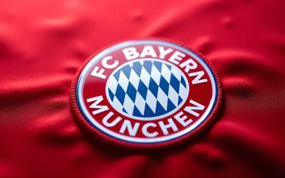 شعار نسيج نادي بايرن ميونخ, خلفية النسيج الأحمر, شعار نادي بايرن ميونخ من القماش, شعار نادي بايرن ميونخ, ألمانيا, كرة القدم, نادي بايرن ميونخ, شعار بايرن ميونيخ, بايرن ميونيخ