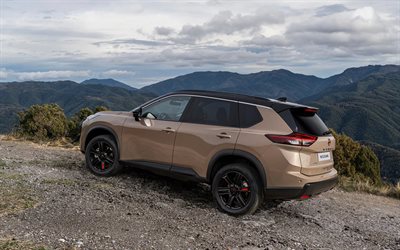 2026, nissan x trail, 4k, rückansicht, außen, brauner nissan x trail, neuer nissan x trail 2026, suv, japanische autos, nissan