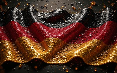 alman bayrağı, 4k, elmaslar, almanya bayrağı, değerli taşlar, parlak taşlar, almanya, yaratıcı sanat, alman elmas bayrağı, kırmızı taşlar, siyah kırmızı sarı kristaller