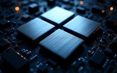 windows 11 metal mavi logosu, 4k, windows 11 mavi metal işareti, windows 11 logosu, windows 11 metal mavi amblemi, windows 11, mavi teknolojik altyapı, windows logosu, windows