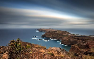 Madeira, mare, rocce, costa, Portogallo