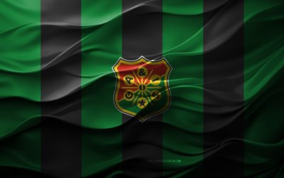 4k, gais  logotyp, grön svart 3d  bakgrund, allsvenskan, gais emblem, svensk fotbollslag, gais flagga, 3d  konsistens, sverige, gais, fotboll