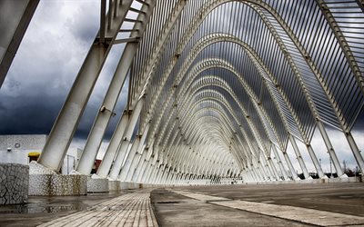puente de arco, de carretera, de la arquitectura moderna, Grecia