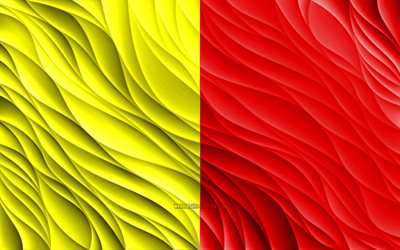 4k, Orleans flag, wavy 3D flags, French cities, flag of Orleans, Day of Orleans, 3D waves, Europe, Cities of France, Orleans