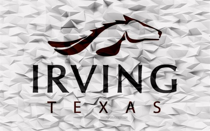 Flag of Irving, Texas, 4k, American cities, 3d polygon background, Irving flag, 3d polygon texture, Day of Irving, 3d Irving flag, American national symbols, 3d art, Irving, USA