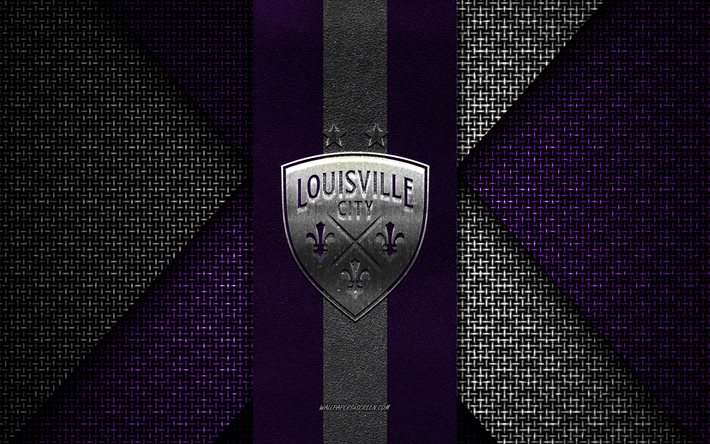 louisville city fc, united soccer league, purple and white sticked structure, usl, louisville city fc logo, american soccer club, louisville city fc emblem, football, soccer, louisville city, usa