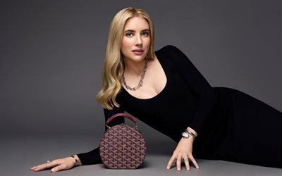 emma roberts, sesión de fotos, vestido negro, actriz americana, modelo de fotos estadounidense, mujeres hermosas, estrellas americanas