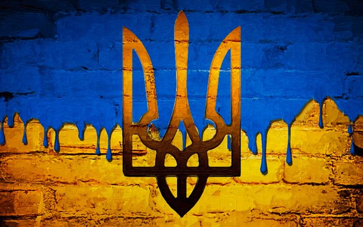 symbols of ukraine, coat of arms of ukraine, the flag of ukraine, ukrainian flag, trident