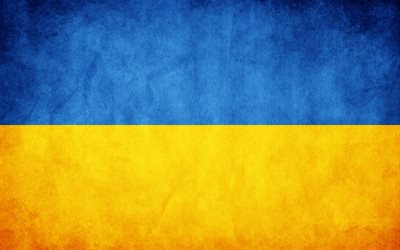 la texture del muro, la bandiera dell'ucraina, l'ucraina, ucraina, emirati paese, il solo paese