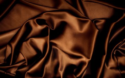satén, seda marrón, tela de raso, atlas