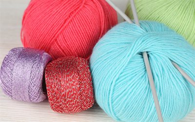 knitting, crafts, thread, balls