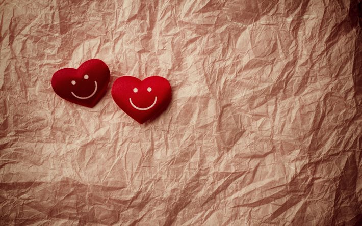 pomacea papier, créatif, rouge, coeur, coeur rouge