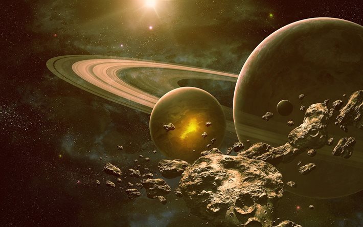 asteroiden, planeten, umlaufbahn, den kosmischen körper