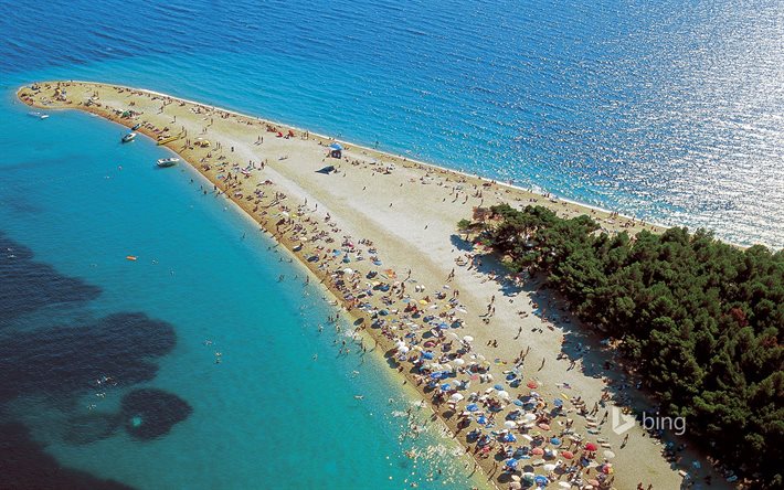 دالماتيا, البحر الأدرياتيكي, شواطئ كرواتيا, الشاطئ, براك, كرواتيا, جزيرة براك