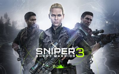 sniper ghost warrior 3, atirador, 2017 jogos, 4k