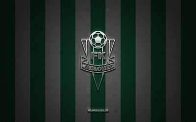 logo fk jablonec, team di calcio ceco, prima lega ceca, background di carbonio bianco verde, emblema fk jablonec, calcio, fk jablonec, repubblica ceca, fc jablonec, liga casuale