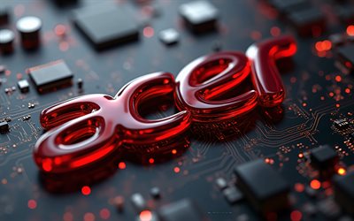 logotipo de vidro vermelho da acer, 4k, logotipo da acer, sinal 3d da acer, fundo preto, emblema vermelho acer, logotipo 3d da acer, acer, fundo de tecnologia preta, sinal de acer